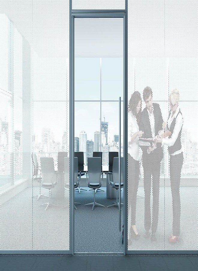 SUNBIRD� One-Way Perforated Vinyl Privacy Window Film Adhesive Window Film Perforated Mesh Film Self Adhesive White Film (24 X 48 Inch) - Image 3